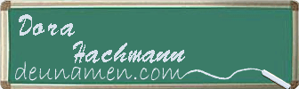 Dora Hachmann Visitenkarte